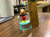 Vtg Mickey Mouse Figurine Push Button Mini Puppet Kohner Bros Disney Toy 3"