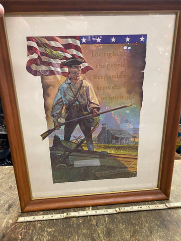 Second Amendment Constitution protects the right To Bear Arms Poster picture fra