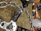 VTG 1970s Original Chrome Chain Steering Wheel Lowrider Hot Rod Auto Truck 3 Bla