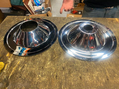 Solid Disc Mag Wheel Harley Fatboy Softail Sportster Dyna Chrome insert Cover!