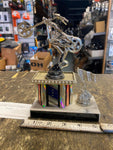 Vtg Motorcycle Sikx Gun Chopper Trophy Award Harley Honda Custom Man Cave metric