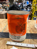 Harley Premium motorcycle oil Can Tin Metal Full AMF 1970's Vtg Collectible
