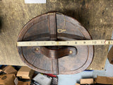 Antique English Gentleman Leather Top Hat Box Lock & Key 1800's Victorian Brown!