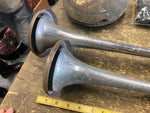 Pair Hadley Air Horns Tractor Trailer Truck Boat Trumpet Vtg Mack Peterbuilt Int