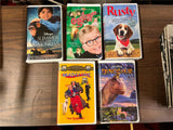 Vintage Lot of 5 Walt Disney VHS Movies Classics Live Action Madeline Rusty