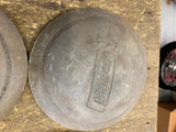 Vtg 1937-1938 Plymouth Dog Dish Hubcaps Pr P6  Deluxe Roadster coupe Panel truck
