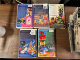 Vintage Lot of 5 Walt Disney VHS Movies Classics Shrek Aristocats Aladdin