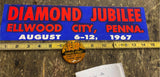 Vtg 1967 Shaving Permit Ellwood city Badge Sticker Straight razor club? Barber