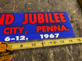 Vtg 1967 Shaving Permit Ellwood city Badge Sticker Straight razor club? Barber