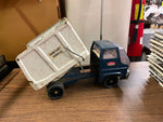 Vintage 1967 Tonka Sanitary Service Garbage Truck Blue & White PressedSteel #690