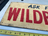 Vtg Wildroot Barber Shop Tin Sign Embossed 1949 27x10 Advertising Shaving Salon!