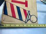 Vtg Wildroot Barber Shop Tin Sign Embossed 1949 27x10 Advertising Shaving Salon!