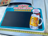 Vtg Stroh's Light Beer Scoreboard Metal Sign Bar Man Cave Wall Art 1992 Advertis