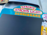 Vtg Stroh's Light Beer Scoreboard Metal Sign Bar Man Cave Wall Art 1992 Advertis