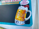 Vtg Stroh's Light Beer Scoreboard Metal Sign Bar Man Cave Wall Art 1992 Advertis