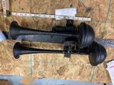 Vtg 6V Dual Trumpet Horns Ford Mercury Auto Truck 1939-1940 Delco Early V8 Work!