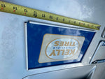 Vtg Kelly Tires Metal Tin Sign Display Advertising Auto Truck Gas Oil Garage 13x