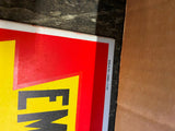 Vtg PA Game Commission sign 1963 Emergency Road Dont Park Gate Pennsylvania NOS