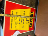 Vtg PA Game Commission sign 1963 Emergency Road Dont Park Gate Pennsylvania NOS