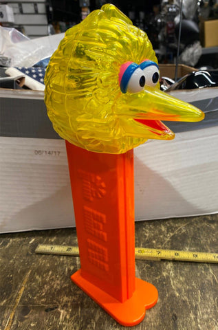 Giant Big Bird PEZ Musical Dispenser w/Limited Edition Crystal Head 13" collecti