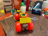 Vintage Fisher Price Jolly Jalopy Circus Clown Pull Toy 1965 Wooden #724