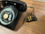Vtg 1960s Made in Canada Northern Electric Black Plastic Rotary Desk Telephone