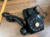 Vtg 1960s Made in Canada Northern Electric Black Plastic Rotary Desk Telephone