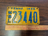 Vtg Original 1950 Pennsylvania Motor Boat License Plate Repainted 23440