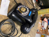 Vtg black rotary dial telephone Kellogg 1000 40's Home Business Redbar Phone