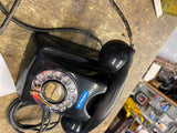 Vtg black rotary dial telephone Kellogg 1000 40's Home Business Redbar Phone