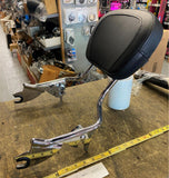Hogworks Chrome Detachable Tall Boy Sissy Bar Backrest Harley Touring FLH Glide