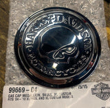 04-10 Harley Sportster Willie G Skull Gas Fuel Tank Cap Cover Medallion Custom