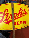 Vintage 1980s Made In USA Stroh's Beer Advertising Double Sided Lighted Sign