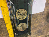 Vtg glass advertising ashtray Kachina Lodge in Taos New Mexico 1965 350th ann