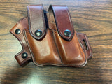 Don Hume Leather Goods Dual Clip Brown Leather Holster For SRS .53
