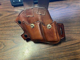 Don Hume Leather Goods Dual Clip Brown Leather Holster For SRS .53
