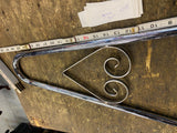 Vtg Old Skool Sissybar Honda CB KZ XS GS metric cruiser A&H Cycle Acc scroll Sty