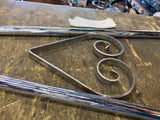 Vtg Old Skool Sissybar Honda CB KZ XS GS metric cruiser A&H Cycle Acc scroll Sty