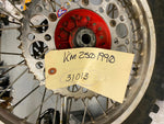 Rear Wheel rim hub Assy 1990 KTM Dirt Bike 19" sprocket rotor tire 250