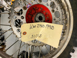 Rear Wheel rim hub Assy 1990 KTM Dirt Bike 19" sprocket rotor tire 250