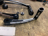 Arlen Ness Deep Cut Black Shift Levers Pegs Brake Pedal Harley Touring Bagger FL