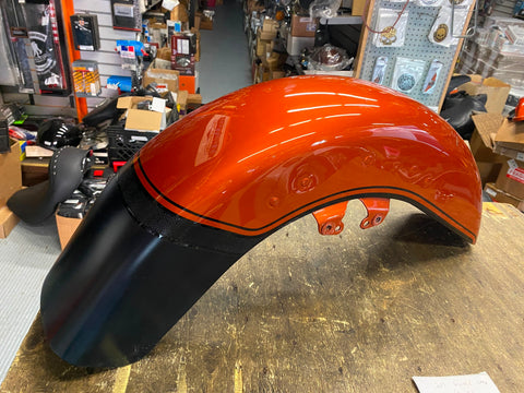 2019 Harley CVO Street Glide Scorched Orange Front Fender FLHXS Dent Road FLHRS