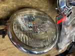 Vtg 5 3/4 Bottom Mount Headlight Harley Chopper 5 3/4 Old Skool Shovelhead Ironh