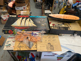 Vtg Model Boat The Yacht Atlantic Ideal Toys 50's Racing Schooner 1/8 28" Marine