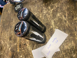 Nostalgic Grips OEM Harley Chrome Rubber Softail Touring FXR Dyna Cable 1' Facto