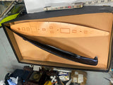 Vtg Model Boat The Yacht Atlantic Ideal Toys 50's Racing Schooner 1/8 28" Marine