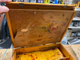 Vtg Painter Artist Work Box Case Wood Toy Tool Picture Tray Dove Tail Nice!