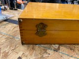 Vtg Painter Artist Work Box Case Wood Toy Tool Picture Tray Dove Tail Nice!