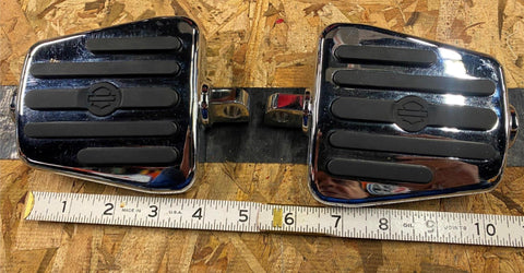 OEM Harley Mini Footpegs Floorboards Highway Softail Sportster Chrome rubber FLS