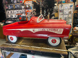 Vtg Garton "Fire Chief" pedal car 50's 60's Original Toy Survivor Metal